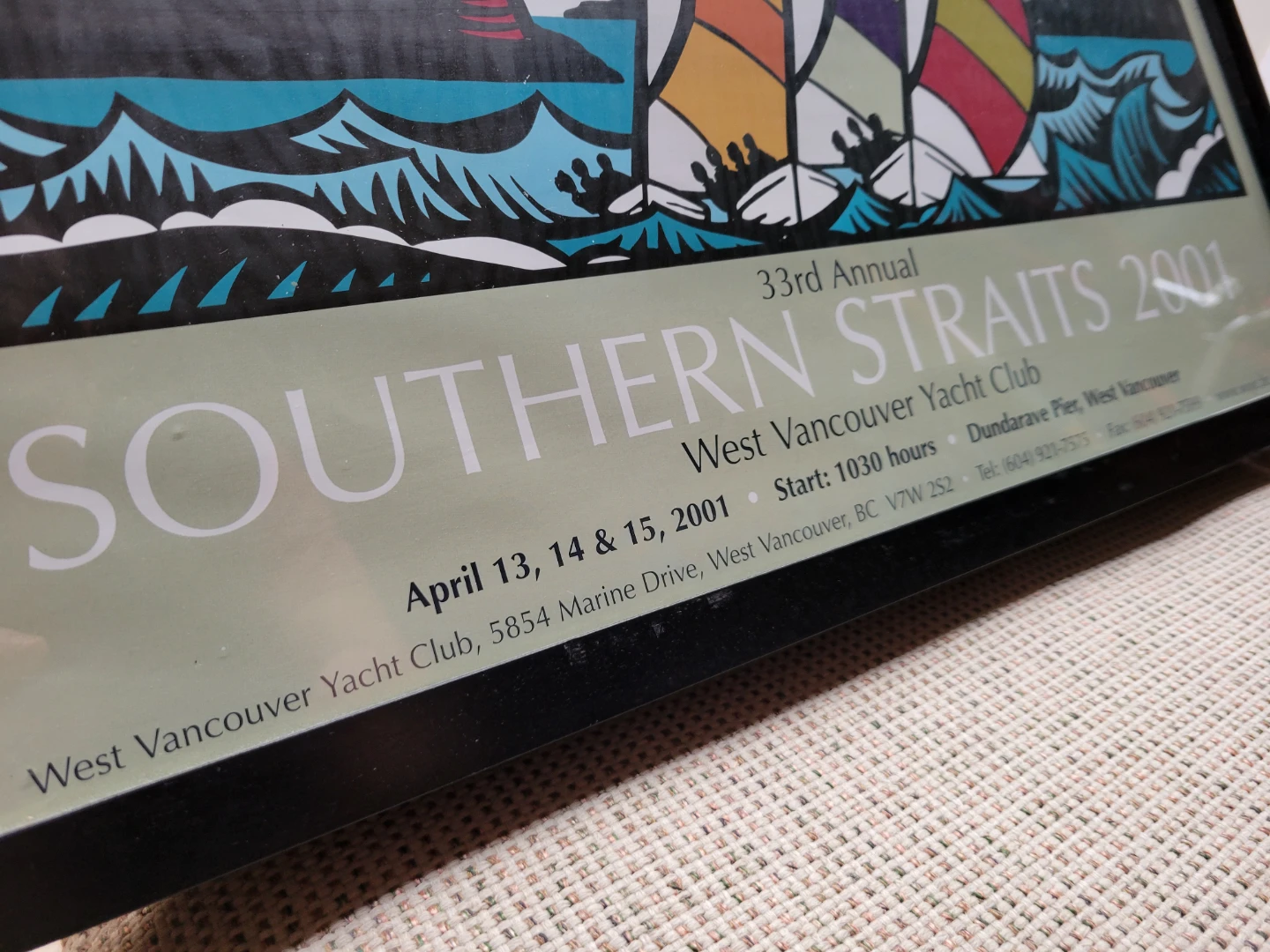 2001 Southern Straits Sailing Poster – West Vancouver Yacht Club - photo 3
