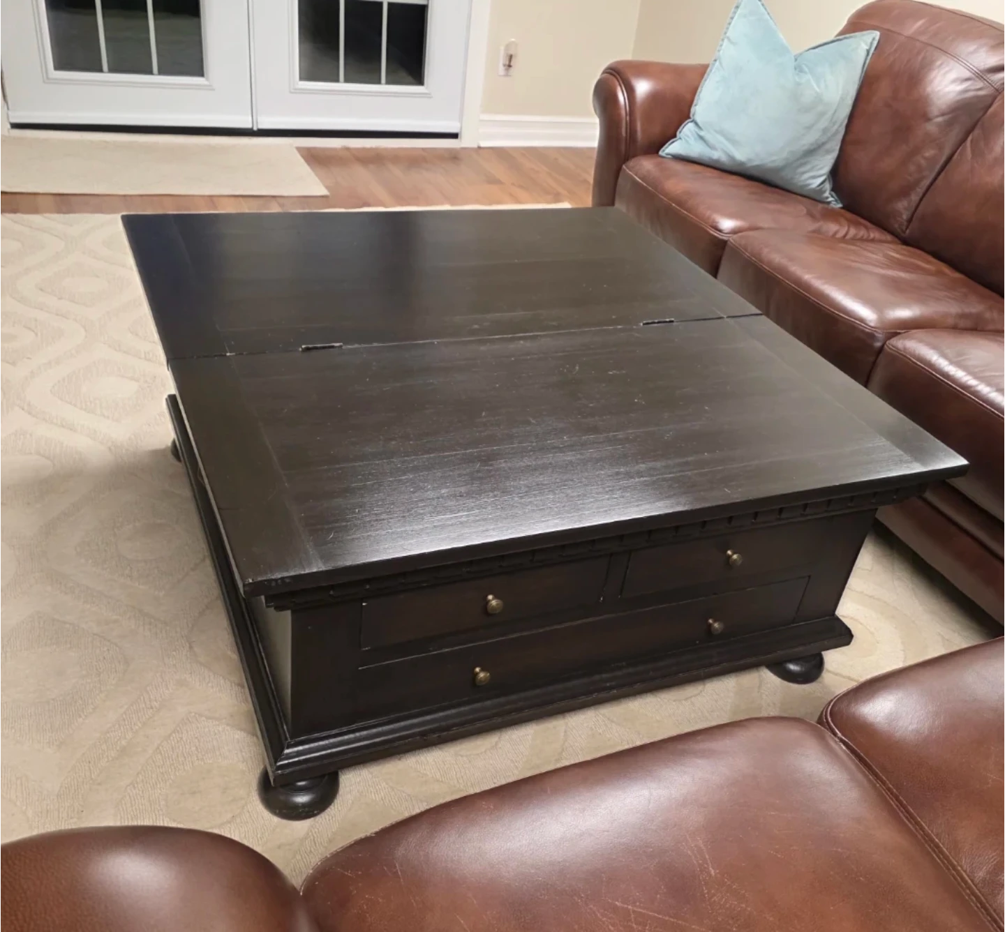 Large Solid Wood Lift-Top Coffee Table (Dark Espresso) - photo 5