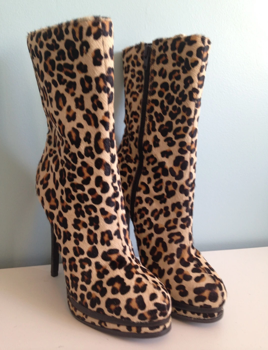 Kelsi Dagger Carlotta Leopard Stiletto Ankle Boots - photo 5