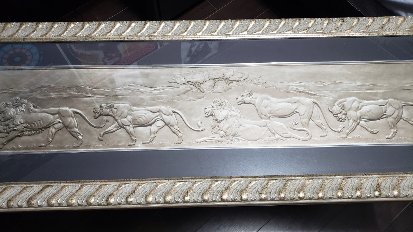Wall Portait of Lions - 47 Inch - photo 2