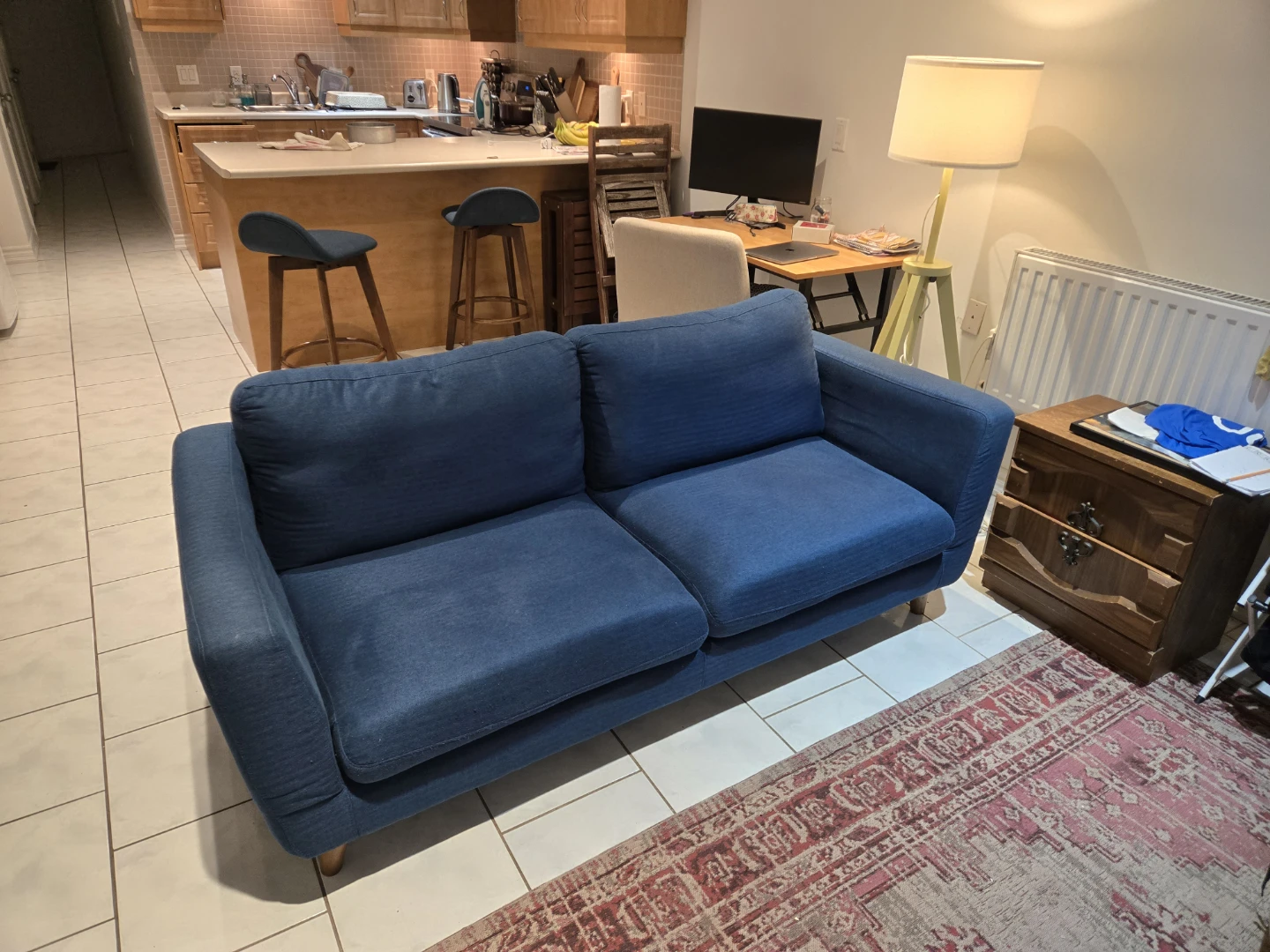 Blue Fabric couch - photo 2