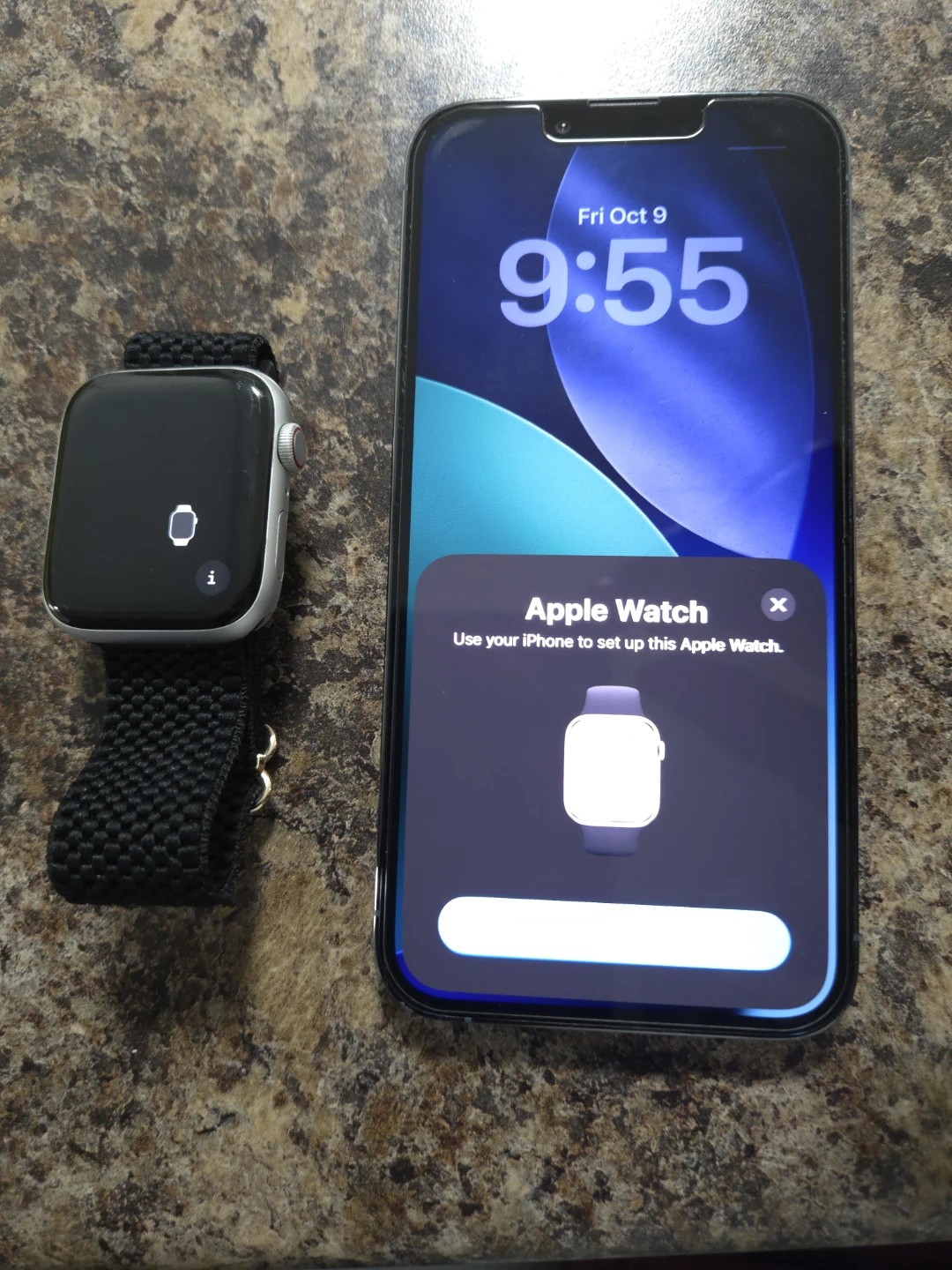 iPhone 13 Pro  and  Apple Watch Series 3
