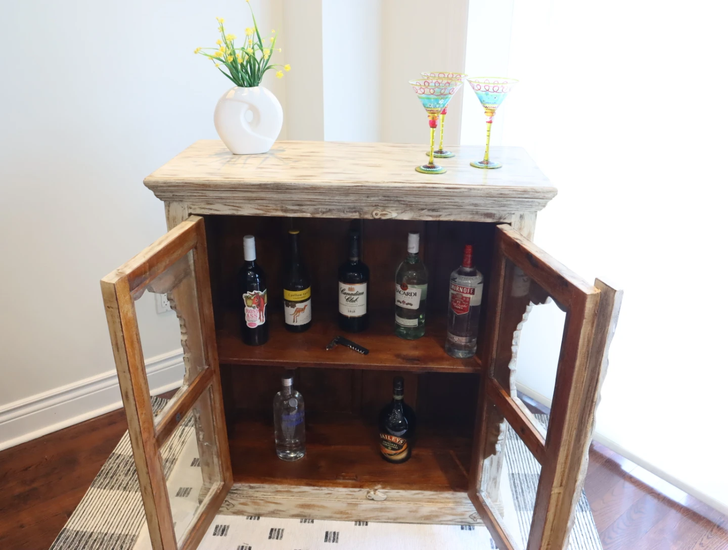 South  Asian reclaimed wood display cabinet - photo 5