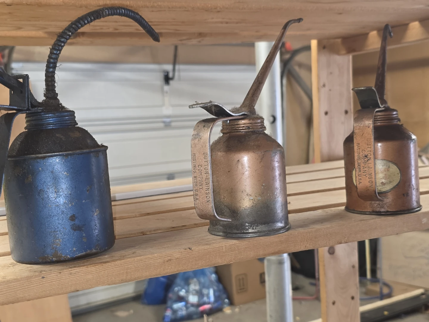 Vintage GOLDEN ROD  Oil Cans
