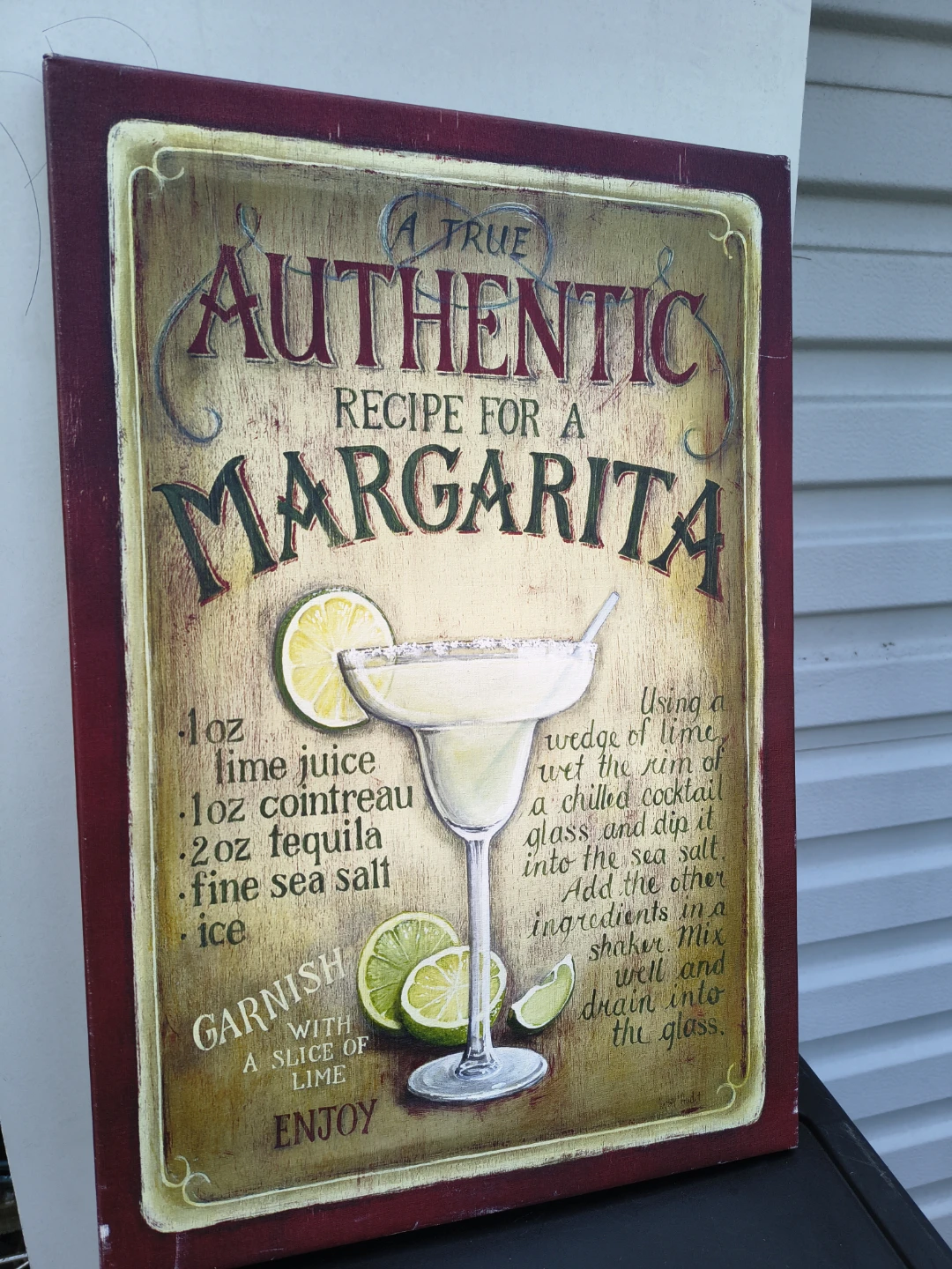 Canvas art margarita 18 inch high 12 inch wide
