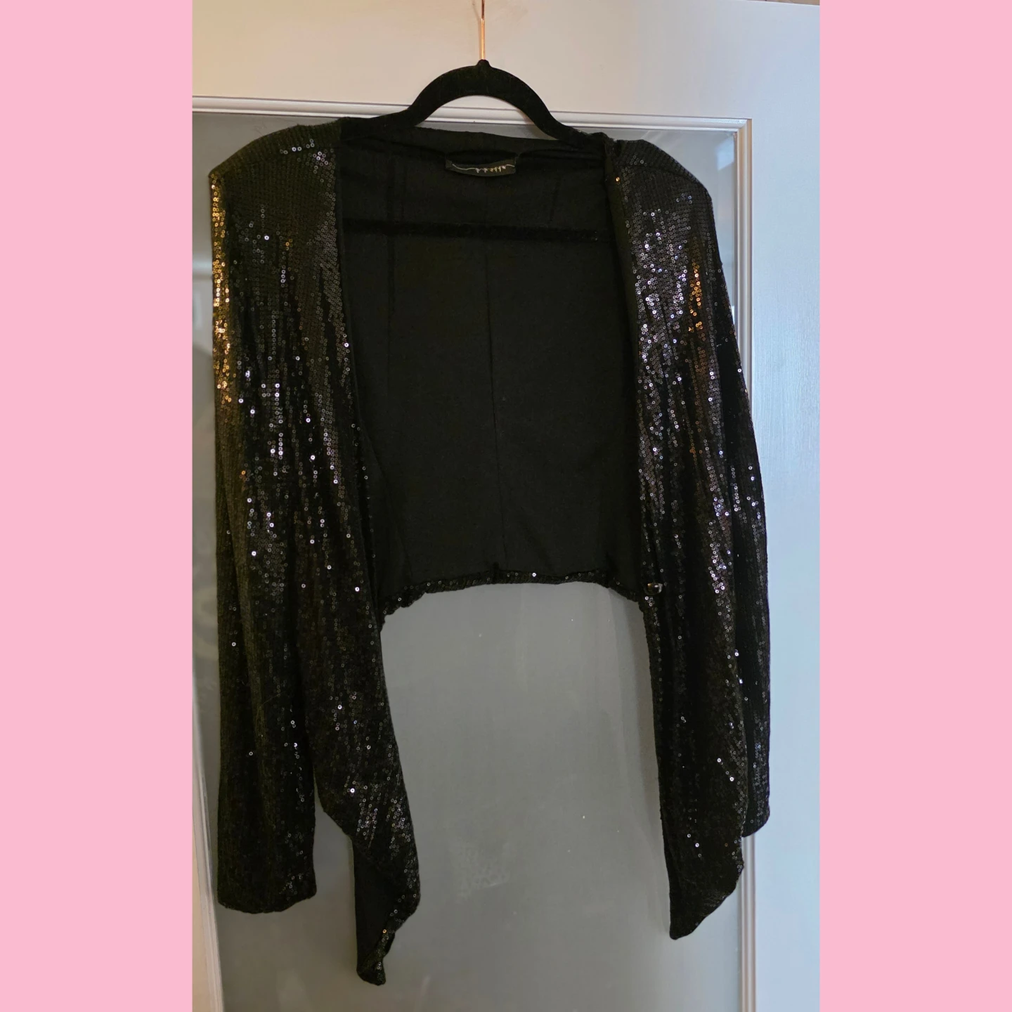 b.bella black sequin shrug