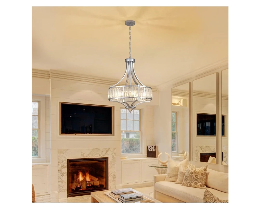 3WWWUEE Modern Chrome Crystal Chandelier - photo 4