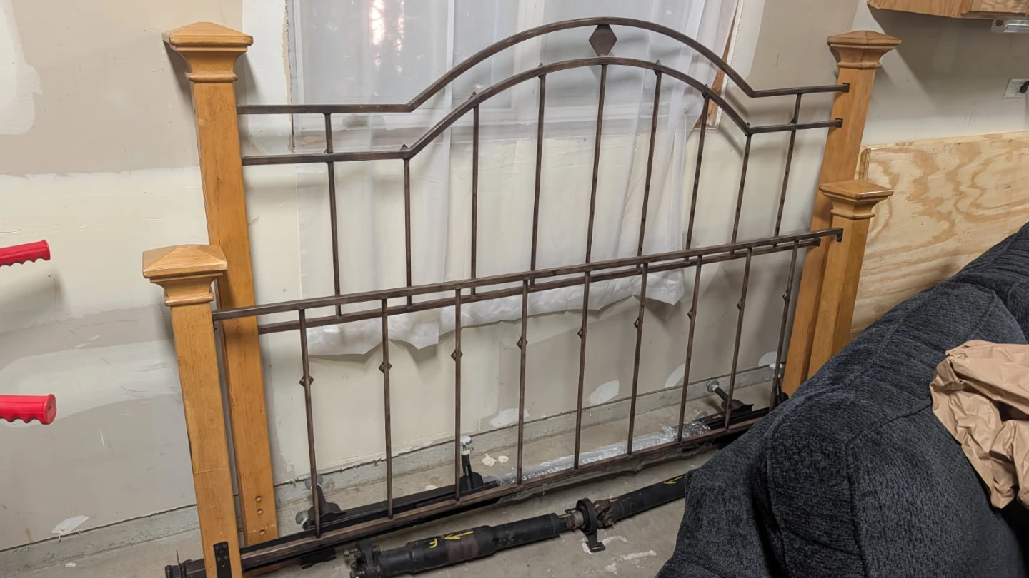 Wood and Metal Queen Bed Headboard - photo 3