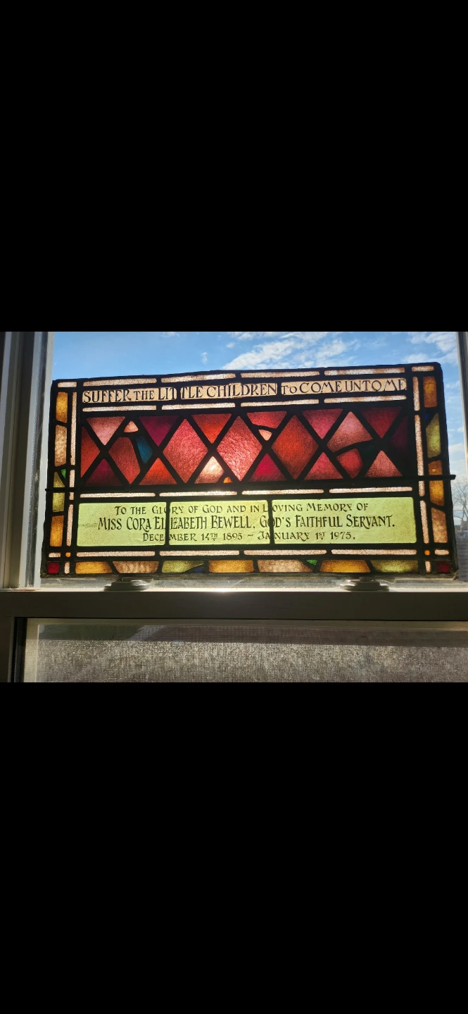 Vintage Stained Glass Commemorative Panels