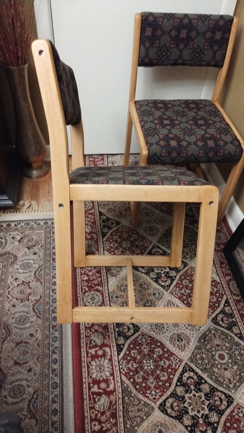 Set of Two Wooden Dining Chairs - photo 4
