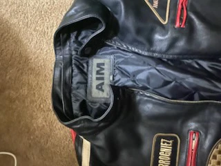 AIM Black Leather Motorcycle Jacket - photo 4