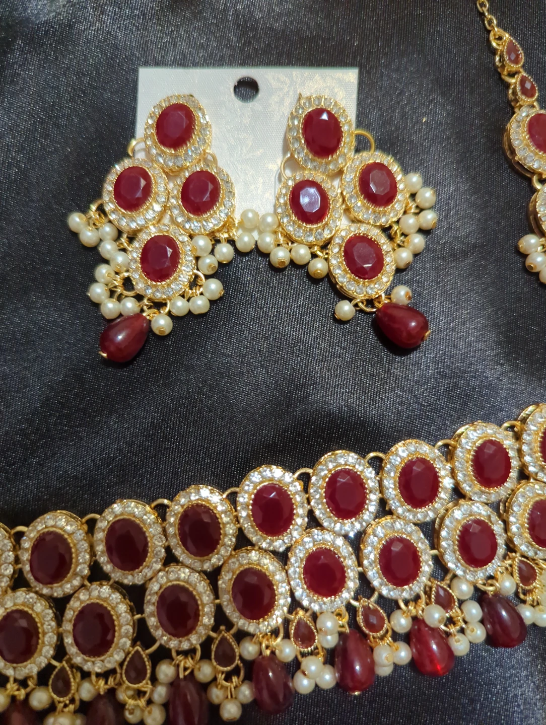 Pakistani traditional necklace and earring set - photo 2