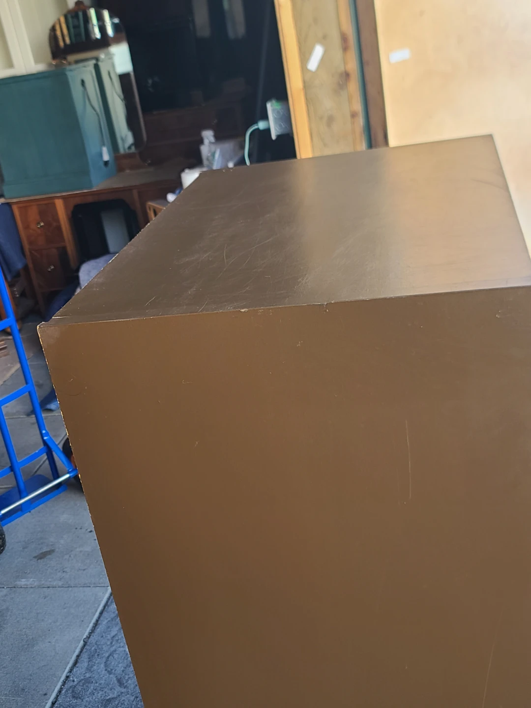 Tall Brown 5-Shelf Bookcase - photo 4