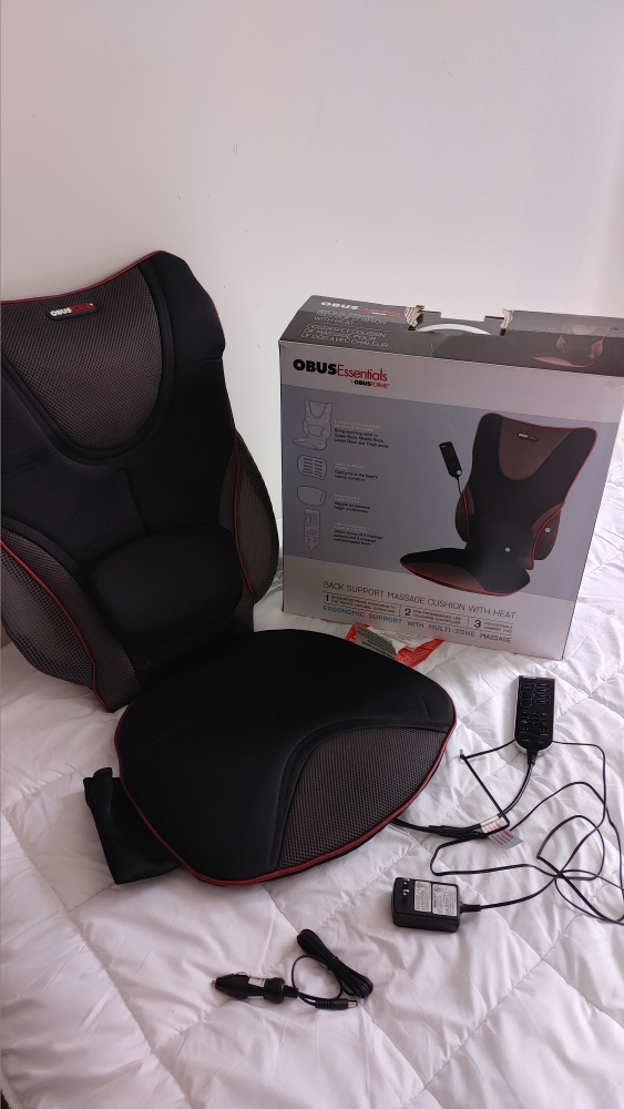 Obus Essentials Back Support Massage Cushion with Heat