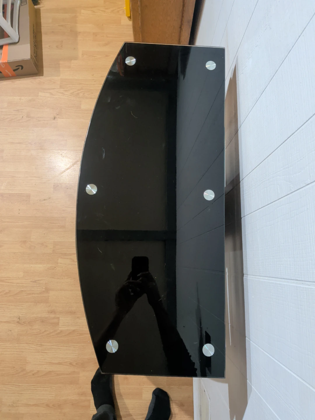 Modern Glass and Wood TV Stand - photo 2