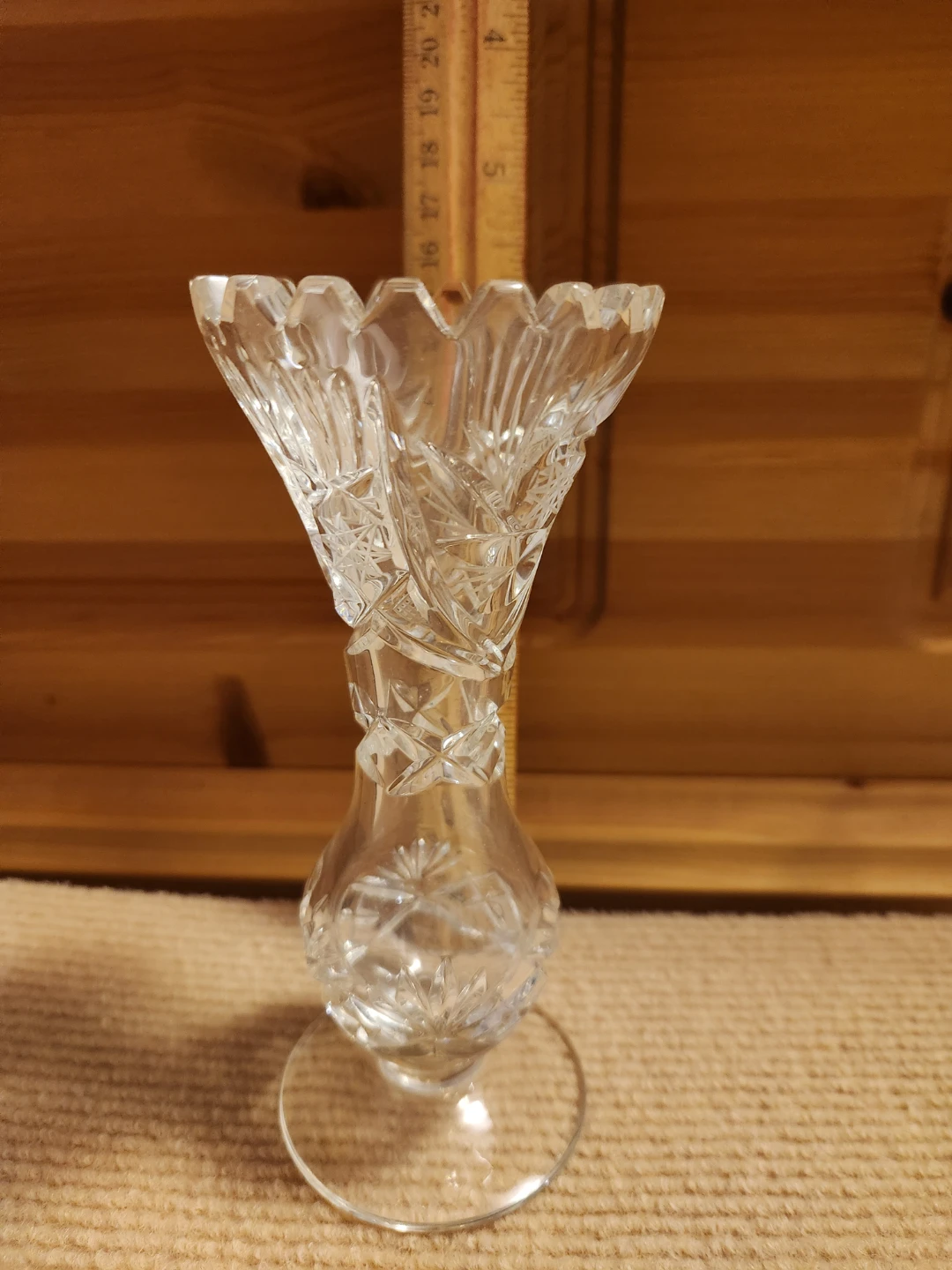 Vintage Cut Glass Bud Vase - photo 2