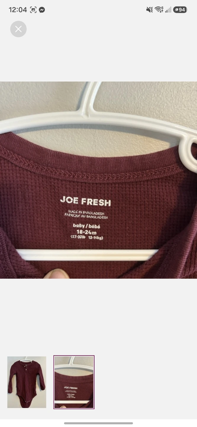 Joe Fresh baby shirt and bodysuit set - photo 4