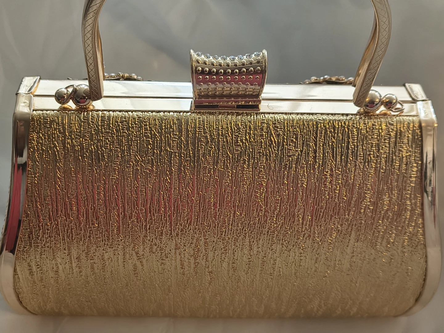 Gold Rhinestone Evening Clutch Bag - photo 5
