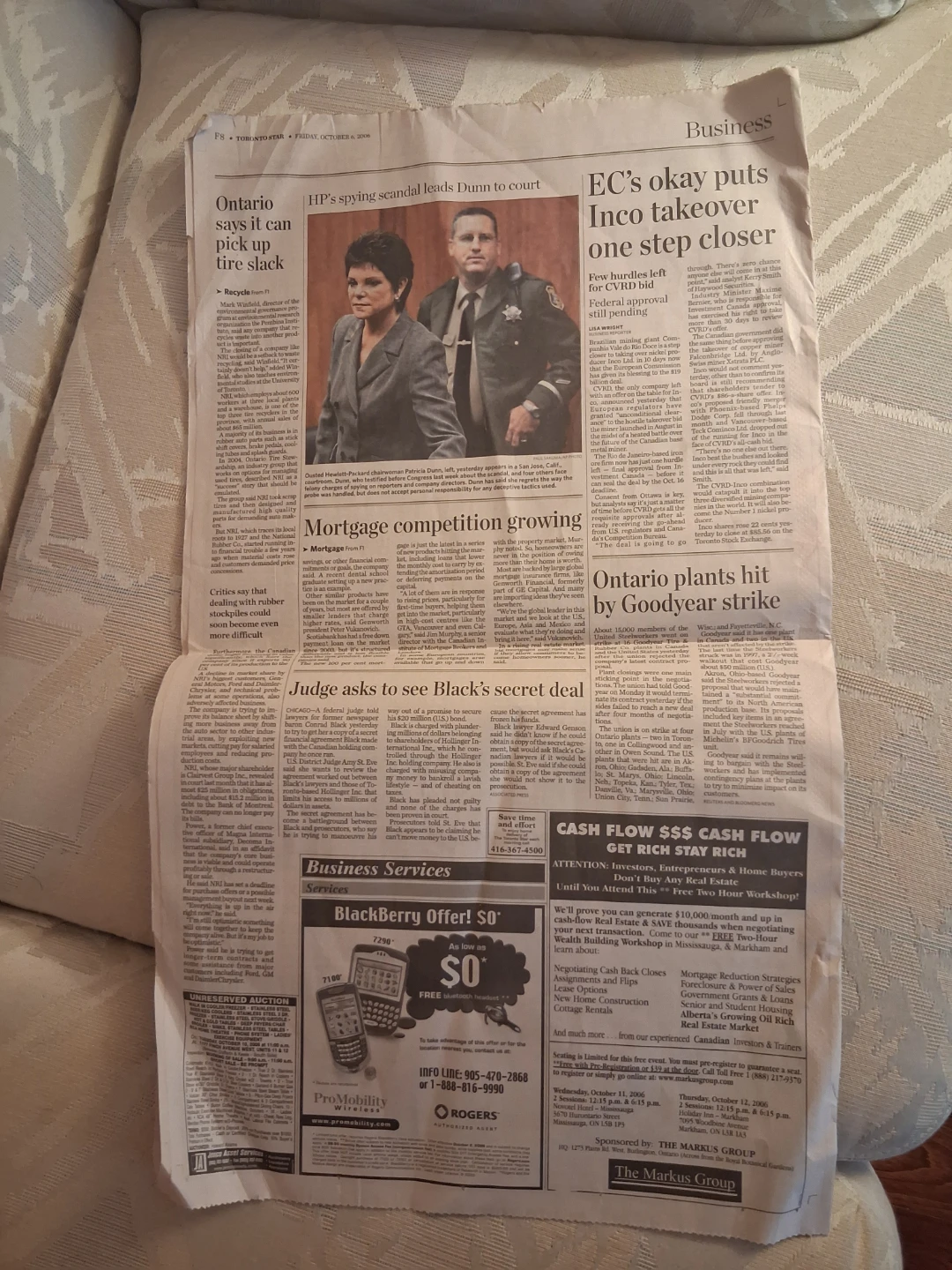 Vintage Toronto Star Newspaper - Oct 6, 2006 (Business Section) - photo 3