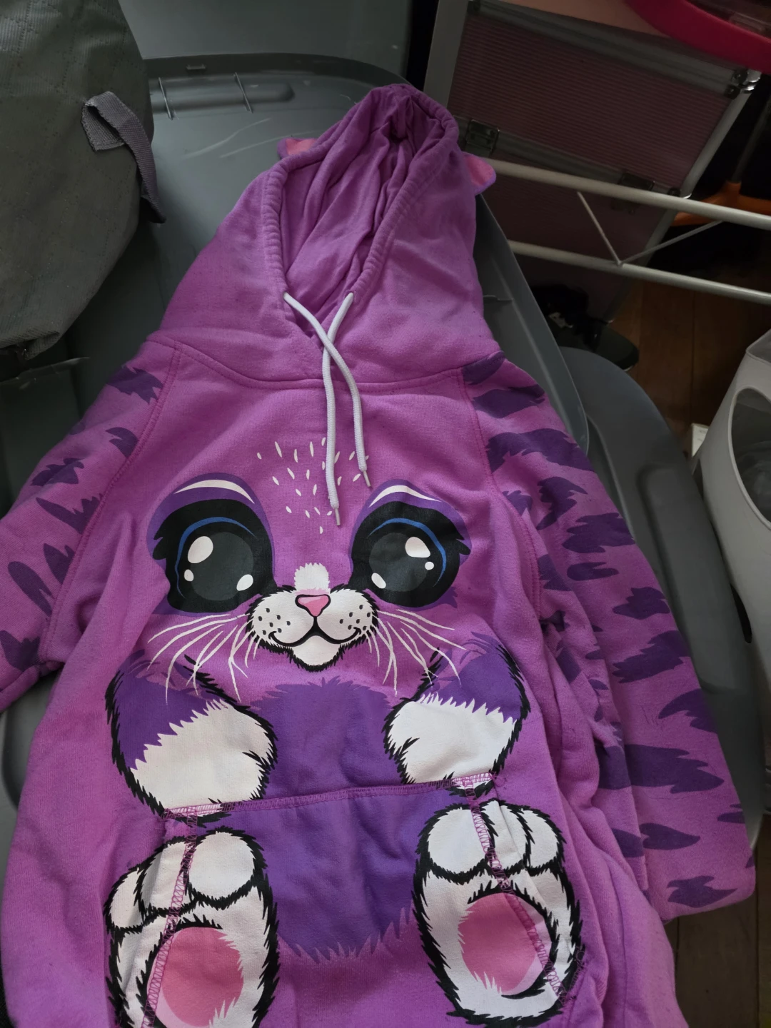 Halloween Purple Cat Character Hoodie