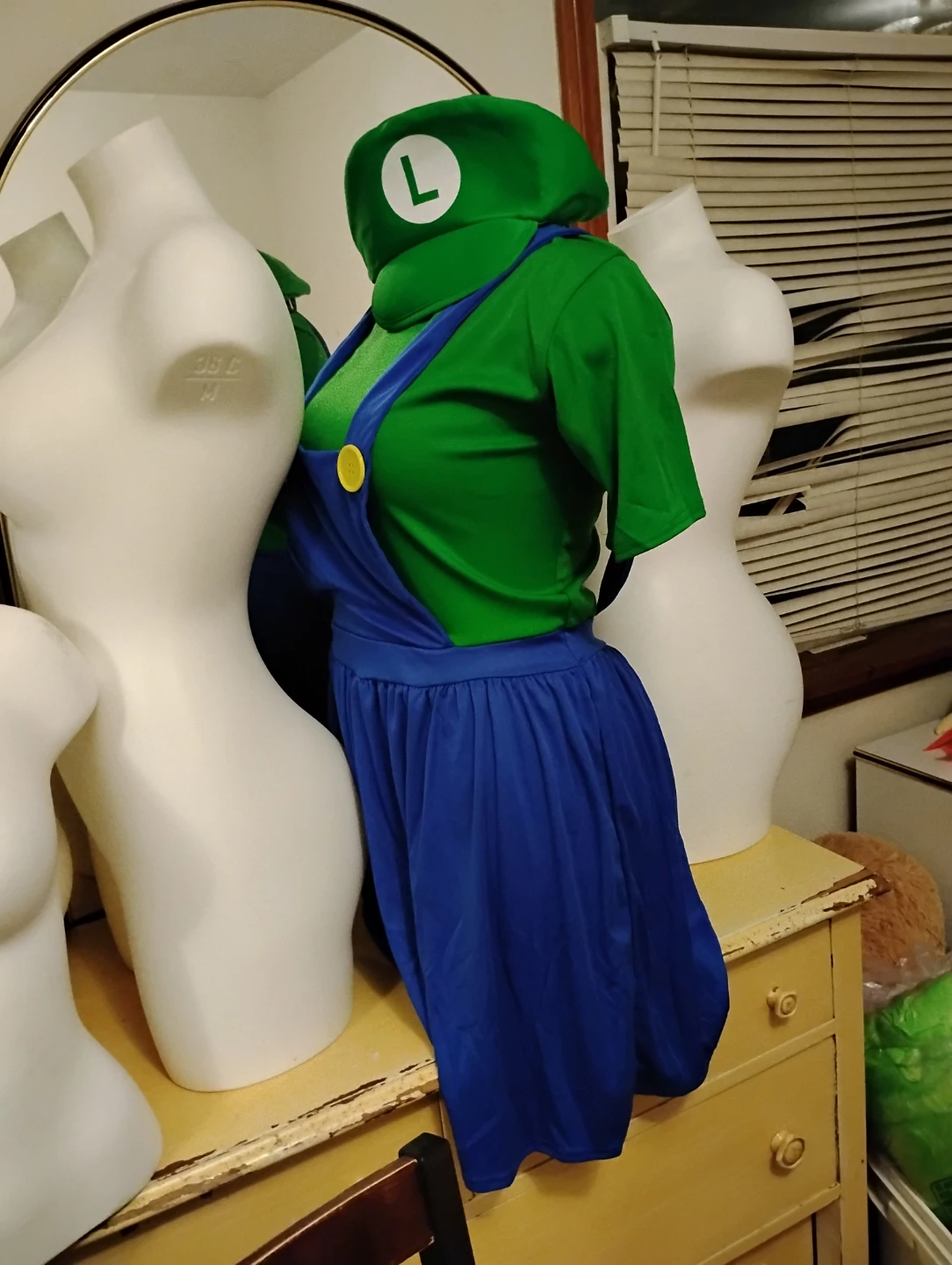 Luigi Themed Costume Dress and Hat - photo 3