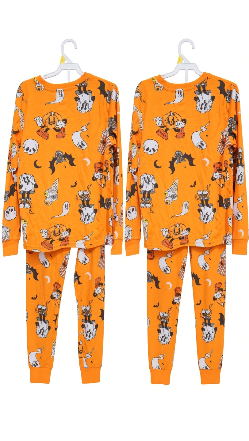 Halloween Pajamas (Ghosts, Pumpkins & Bats) Sizes 6 & 10/12