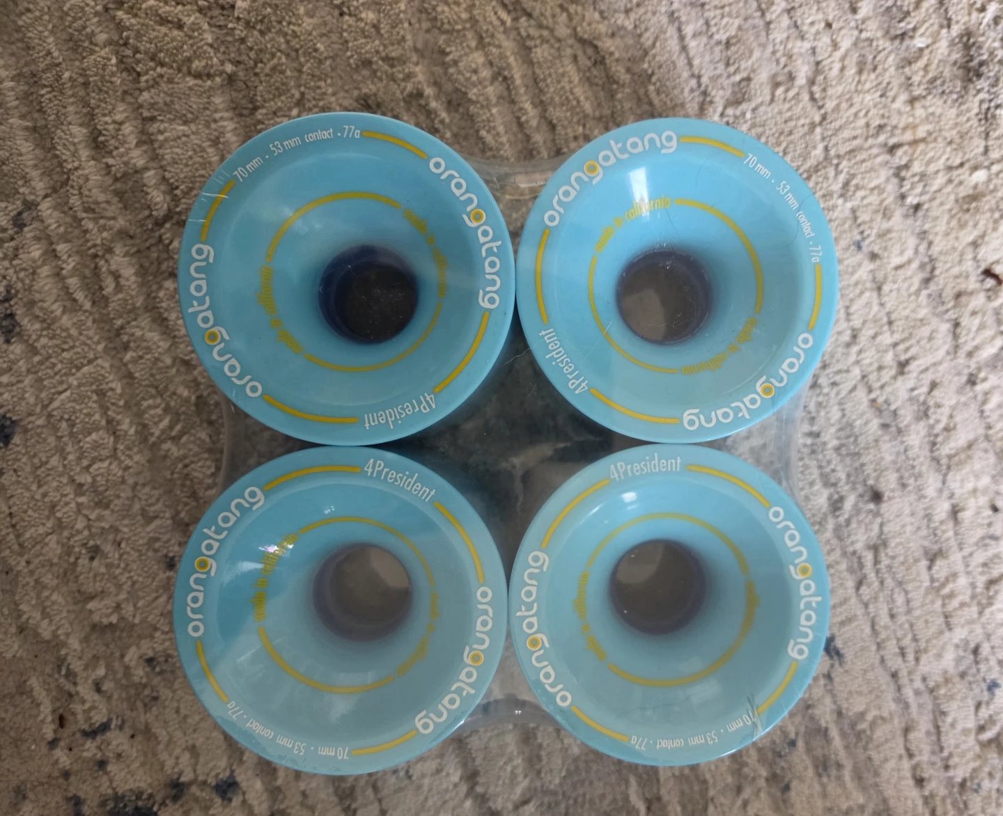 Orangatang 4President Longboard Wheels 70mm 77a Blue