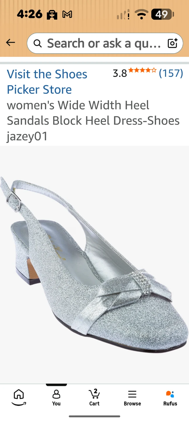 Women's sparkly silver shoes - photo 4