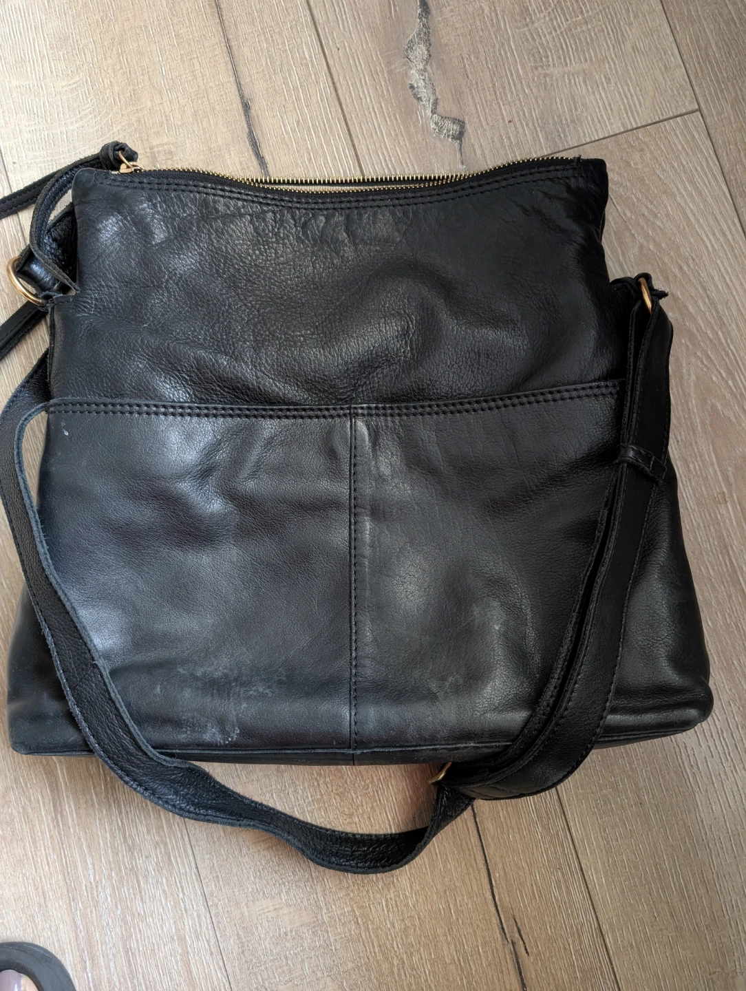 Margot New York black genuine leather crossbody bag - photo 3