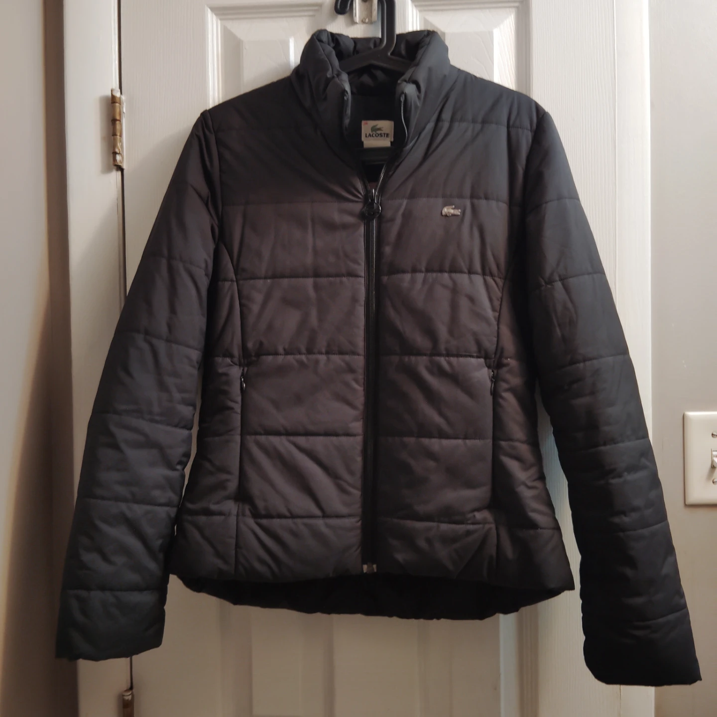 Lacoste Women's Black Lightweight Puffer Jacket Size 38 (Medium) - photo 3