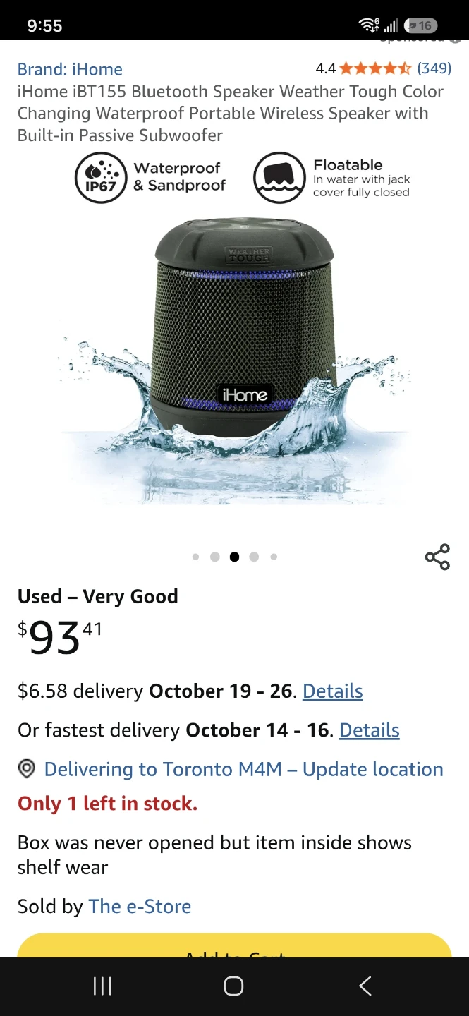 iHome iBT155 Weather Tough Waterproof Speaker - photo 2