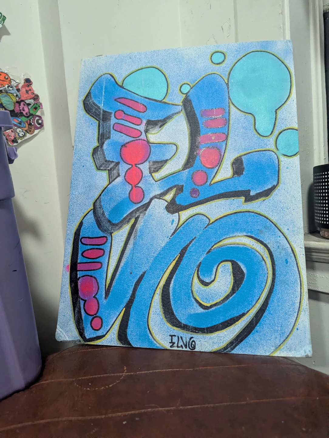 Original Graffiti Spray Paint Canvas Art
