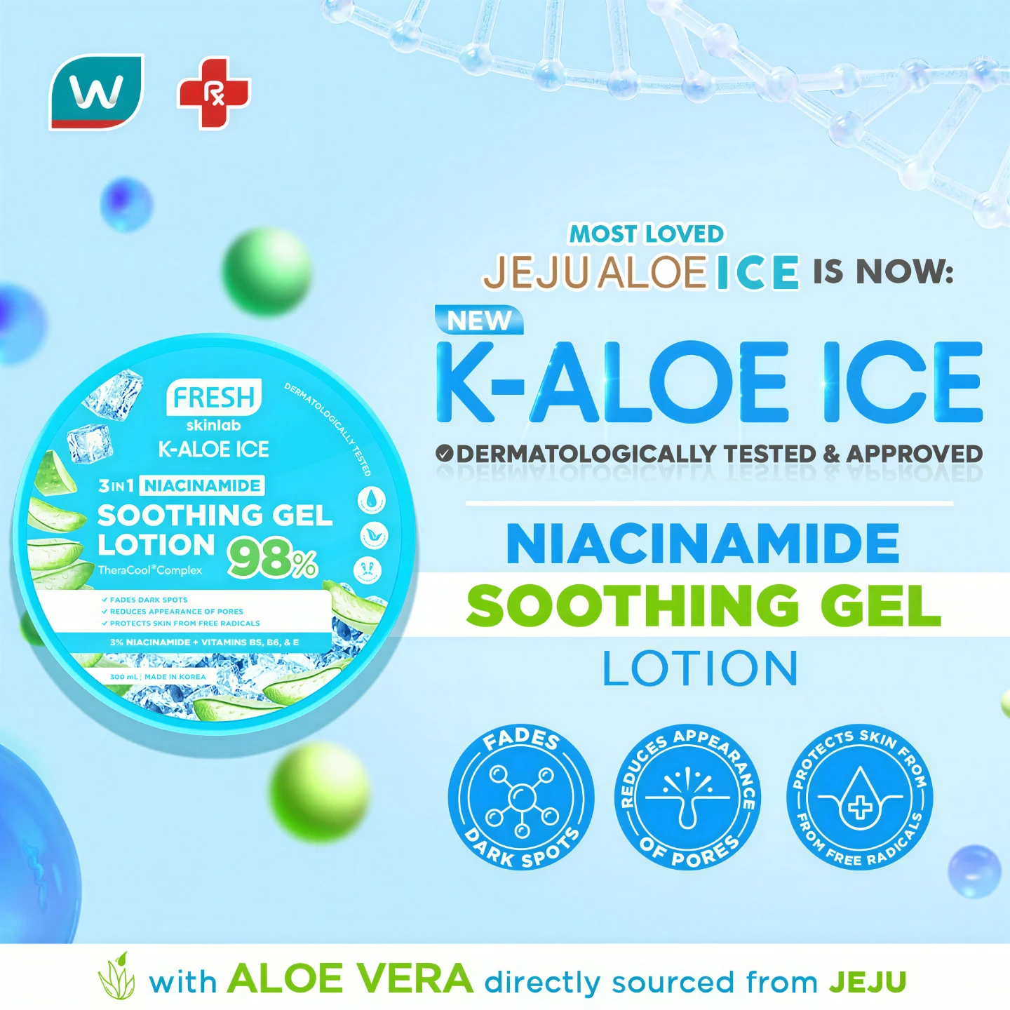 Fresh Skin Lab Jeju Aloe Ice Lotion 300ml - photo 2