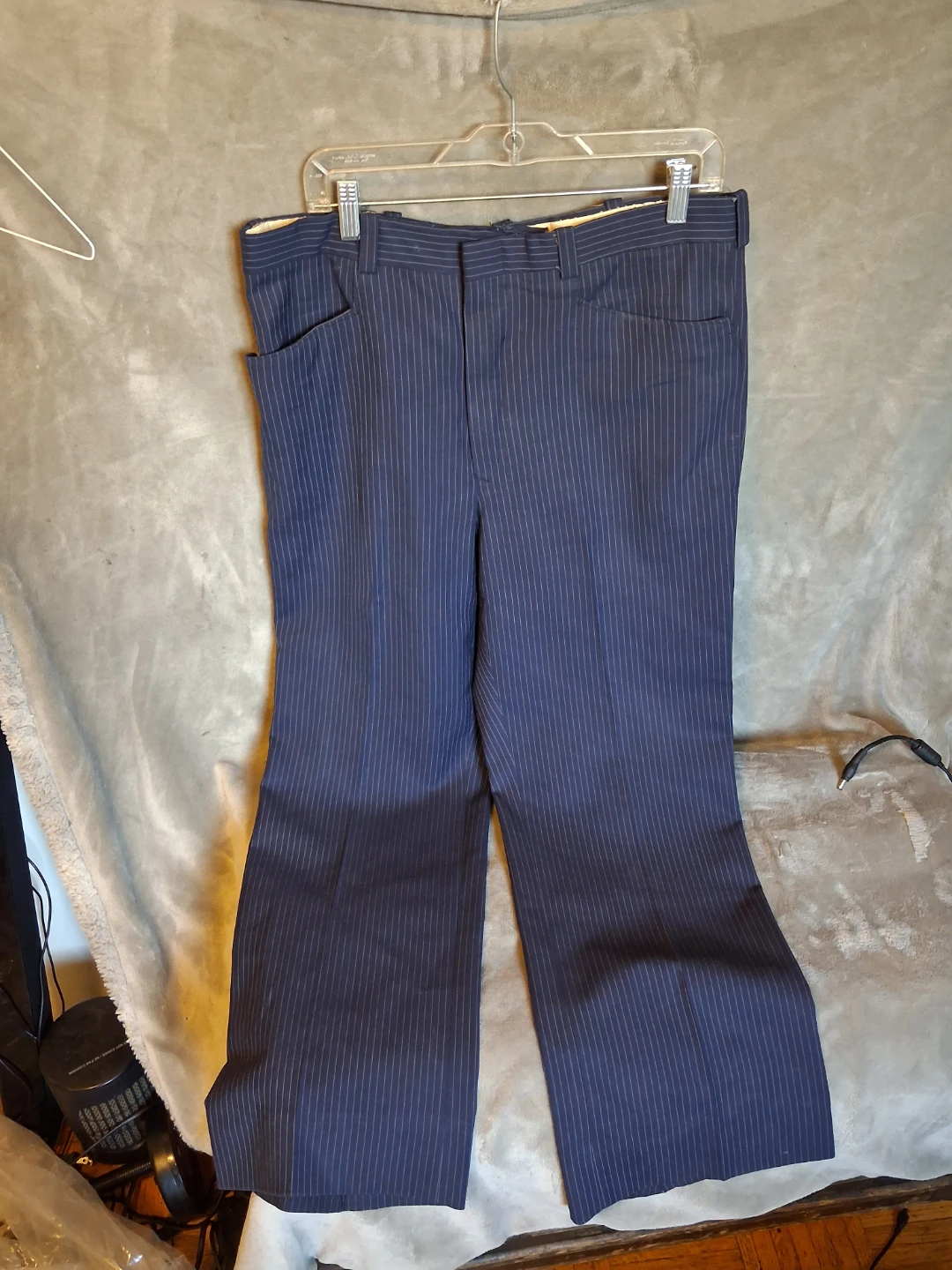 Three-Piece Navy Pinstripe Suit For sale - photo 3