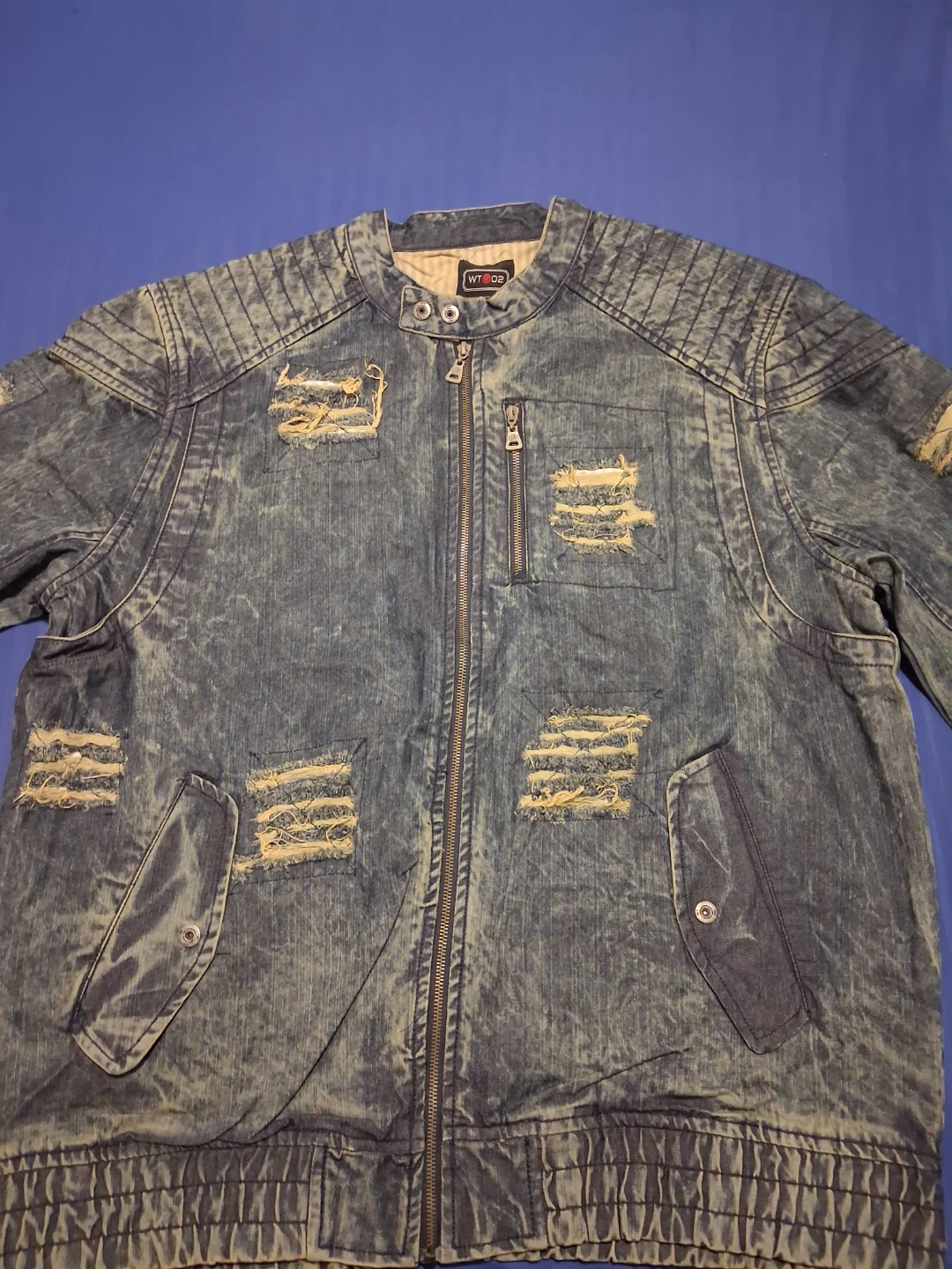 WT02 Distressed Denim Jacket