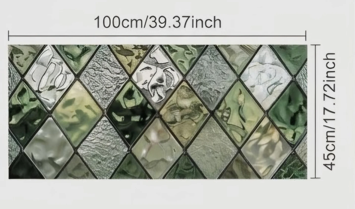 Stained Glass Style Window Film Matte Green - photo 2