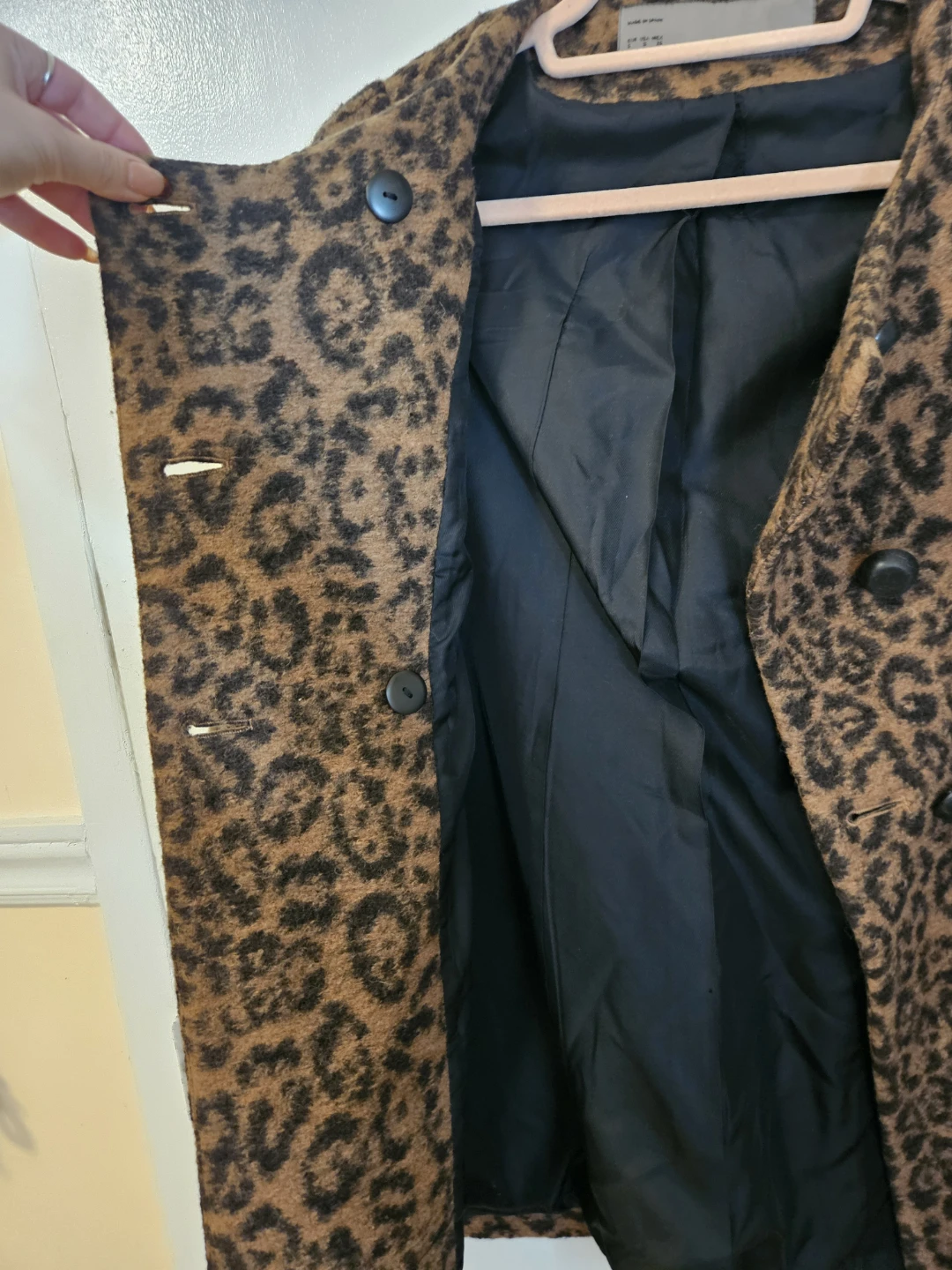 Zara Leopard Print Coat Size Small - photo 5