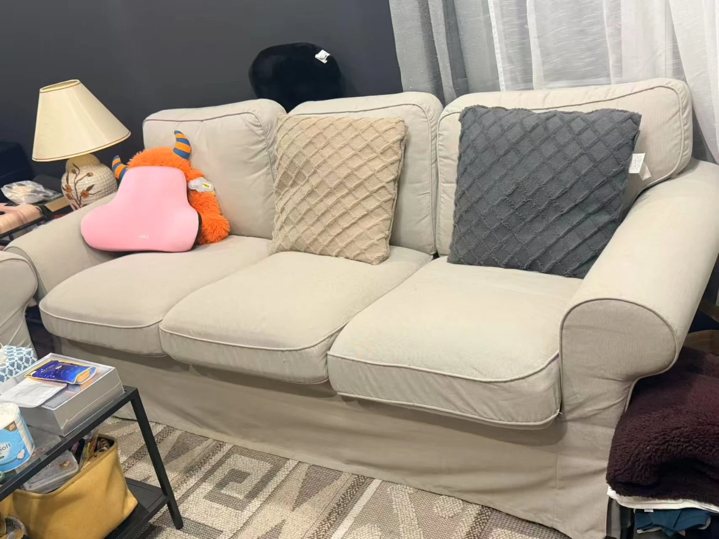 IKEA UPPLAND Three-Seater Sofa in Kilanda Light Beige - photo 2