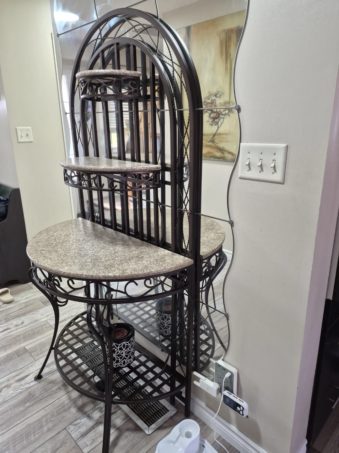 Metal and Stone Bakers Rack - photo 4