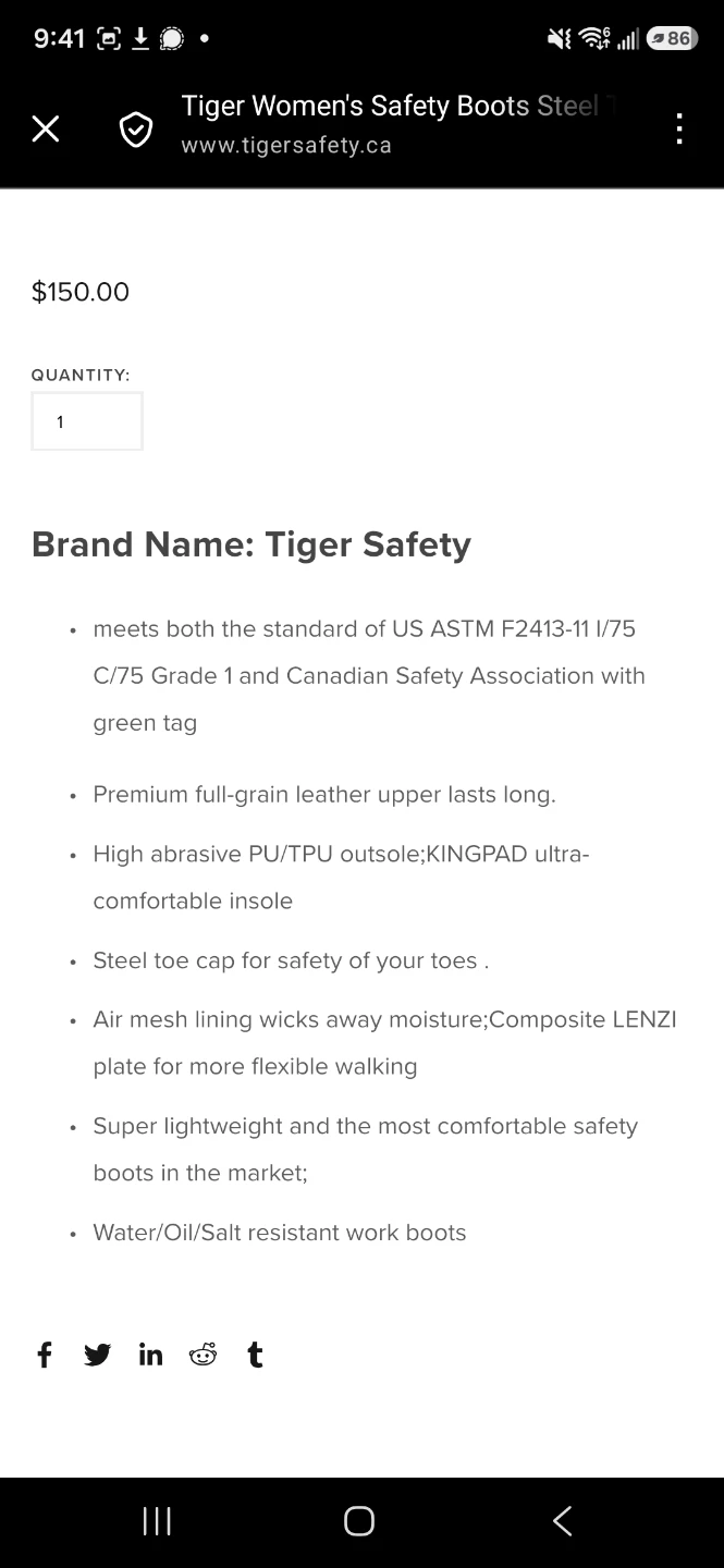 Tiger King Leather Steel Toe Safety Work Boots (BNWT, US 8) - photo 3