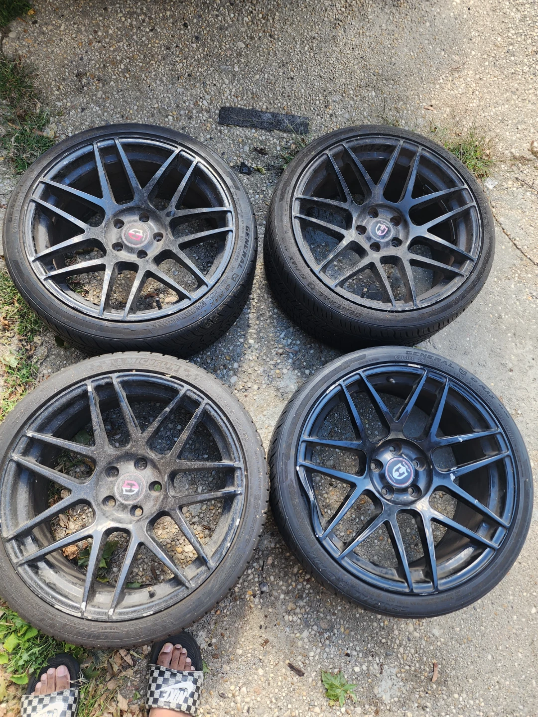 Set of 4 Curva c300  Concept 5x114.3mm 19-inch Wheels +tires