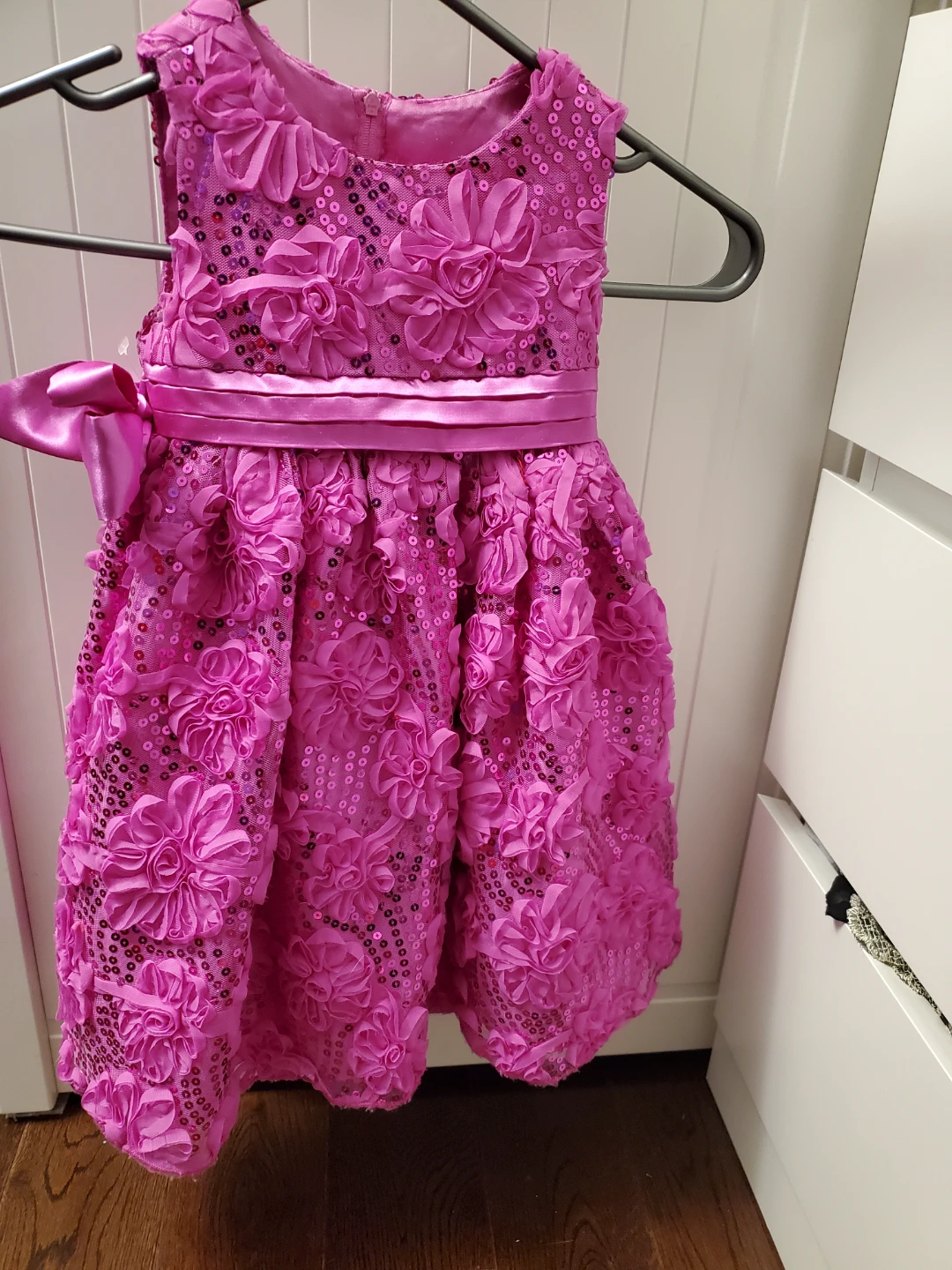 Pink Sequin Flower Dress Size 3T