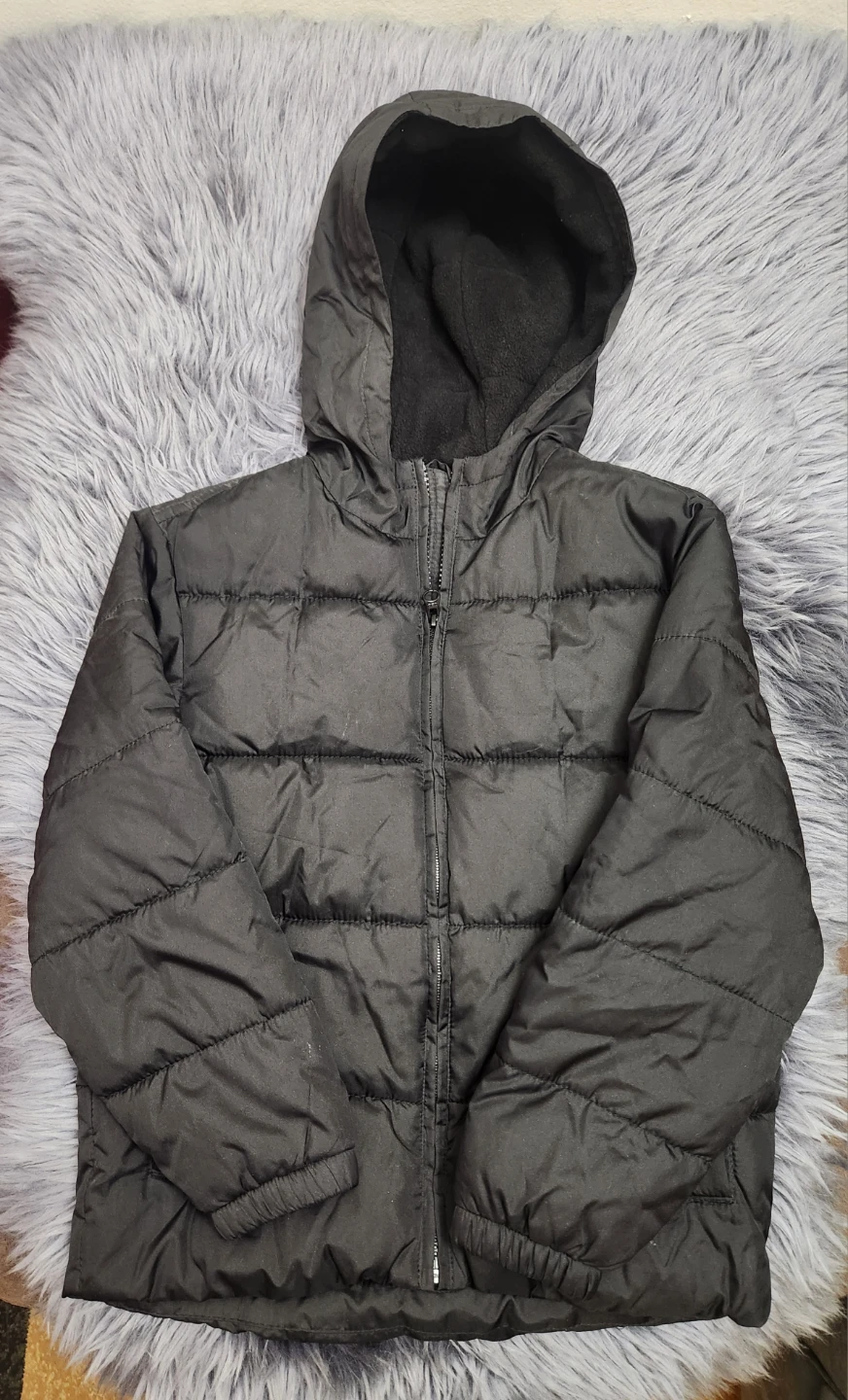Black Hooded Jacket Size S 6-7
