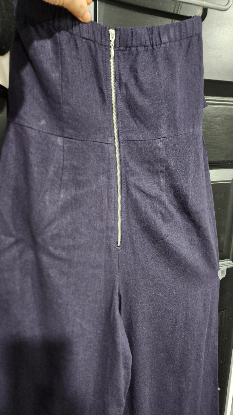 Bebe Dark Purple Strapless Jumpsuit - photo 4