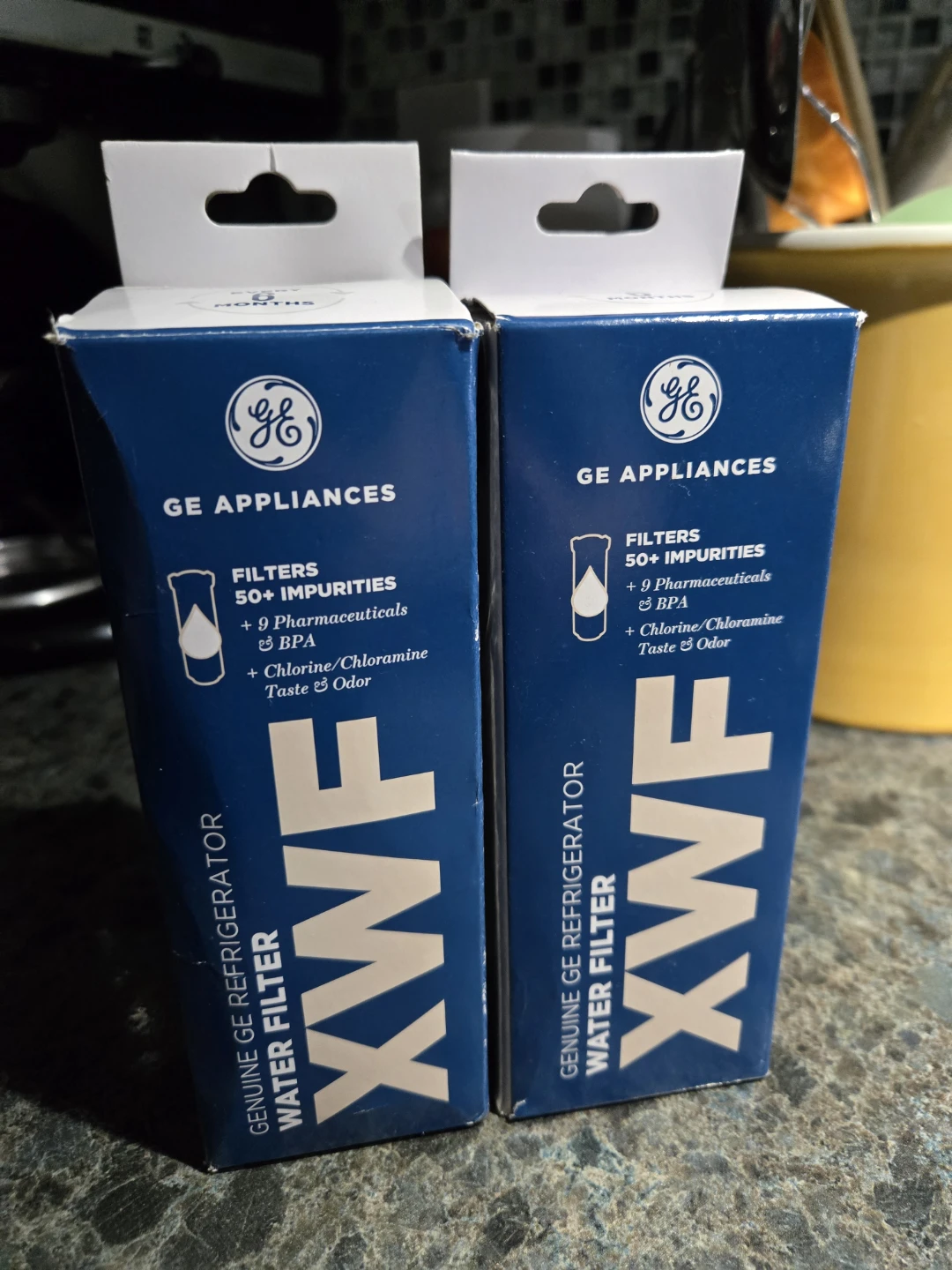 2 Genuine GE XWF Refrigerator Water Filters