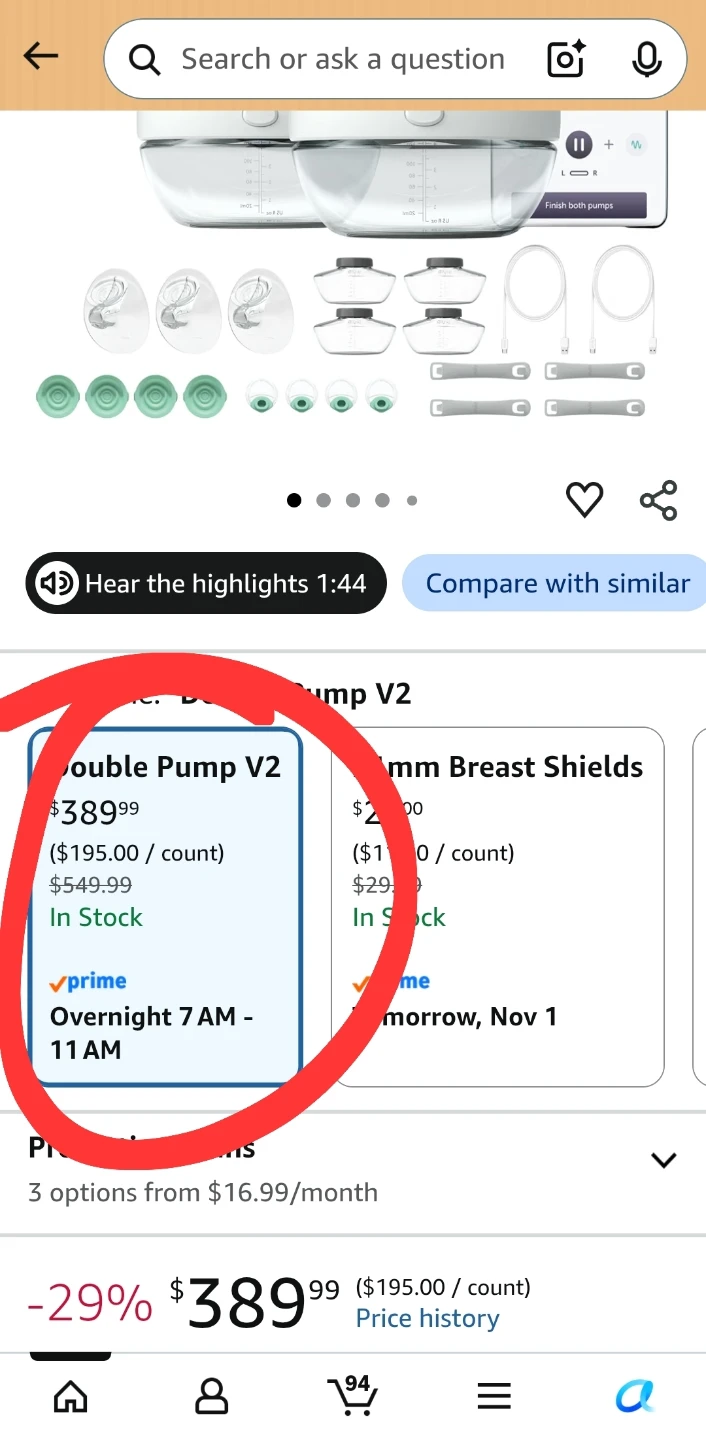 Elvie Double Wearable Electric Breast Pump - photo 4