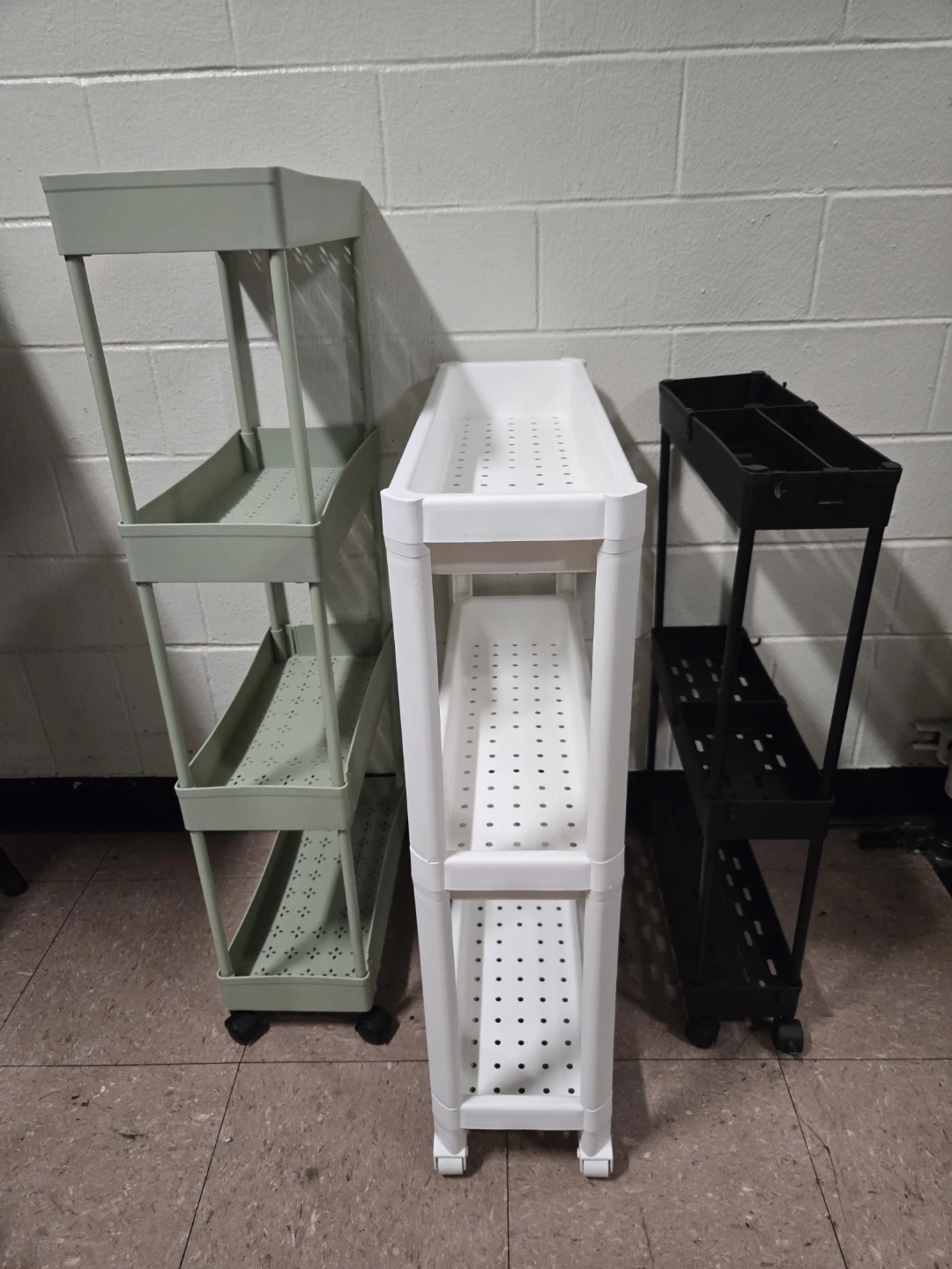 4-Tier Sage Green Rolling Storage Cart - photo 3