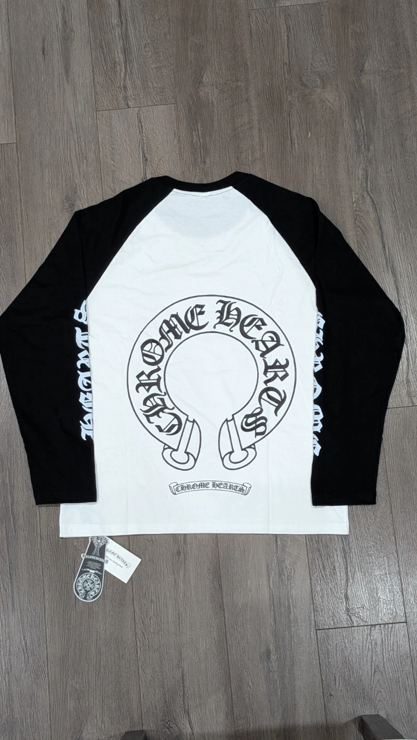 Chrome Hearts Baseball Horseshoe Long Sleeve Shirt(💲4️⃣5️⃣) - photo 2
