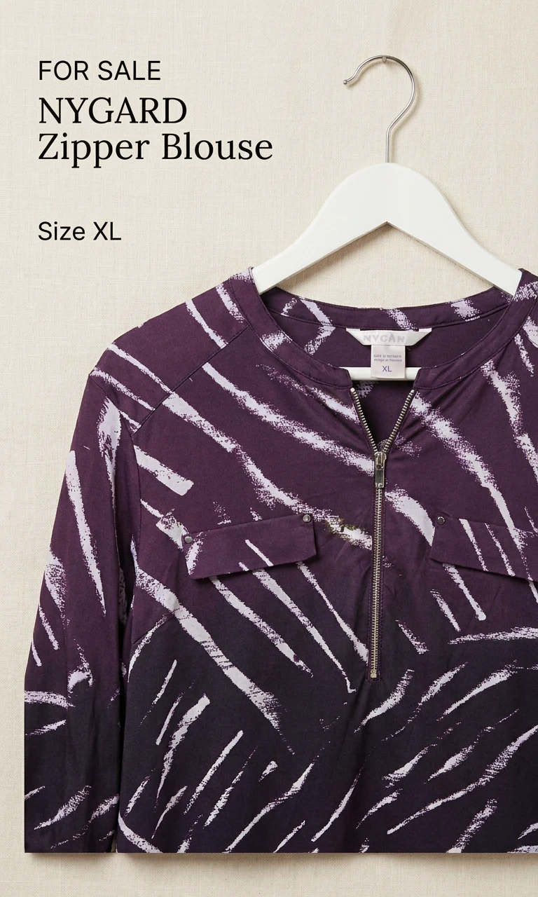 Nygard Zipper Blouse - Size XL