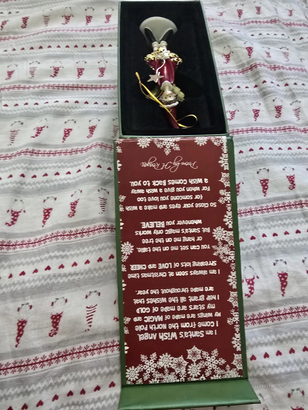 New Santa's Wish Angel Ornament Gift - photo 3